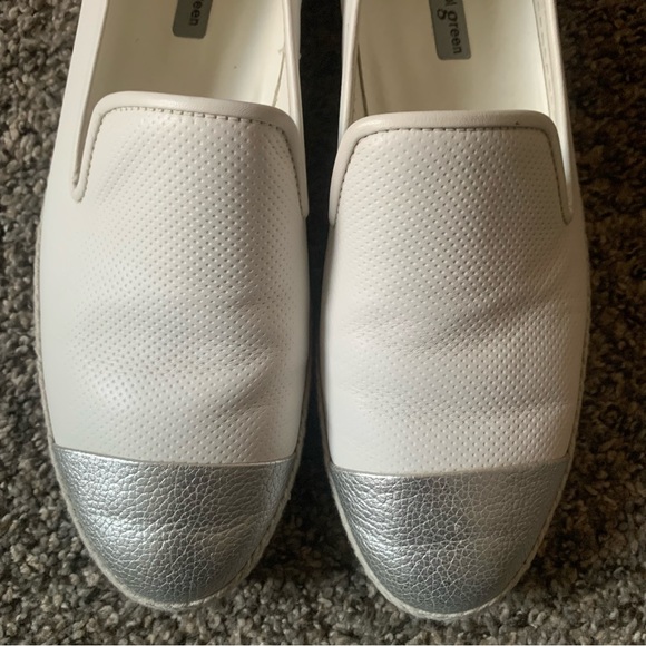 Paul Green Posh White& Silver Espadrilles Size 9 - Picture 4 of 11